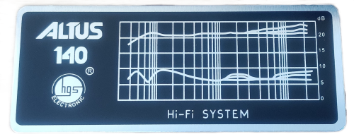 Tabliczka znamionowa, emblemat, wersja eksportowa Altus 140 HGS Electronic